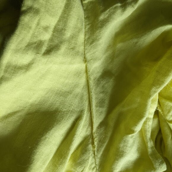 Anthropologie - The Somerset Maxi Dress Tiered: Linen | Lemon Yellow | Size XSP - Picture 11 of 17